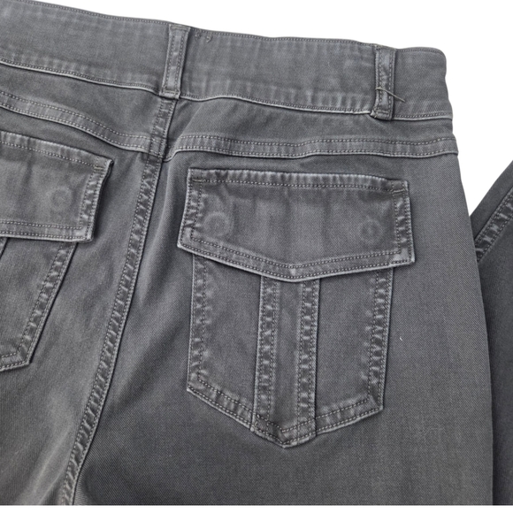 Spanx Stretch Twill Ankle Cargo Pants Gray Womens Large Tall Skinny - Picture 6 of 12